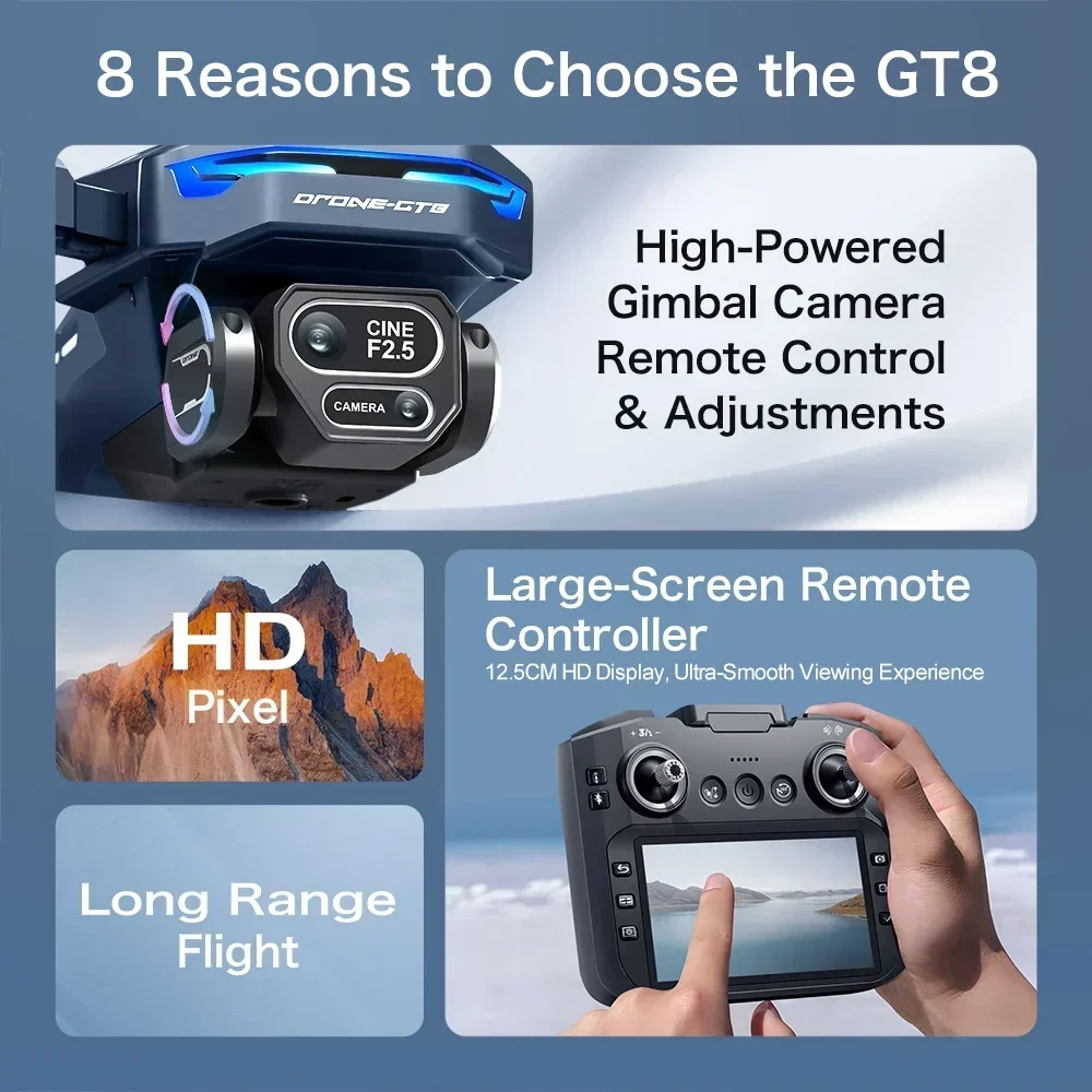 Drone 4K HD GT8 Camera Obstacl - Jjrc Drone X12 评论和价格